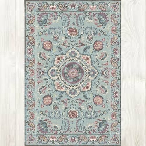 Tapis de Sol | Vintage Bohème Minimaliste Luxe Design - Tapinna® Bleu / Rectangulaire / 80x120cm