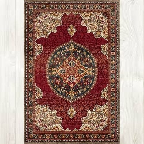 Tapis de Sol | Vintage Bohème Minimaliste Luxe Design - Tapinna® Rouge / Rectangulaire / 80x120cm