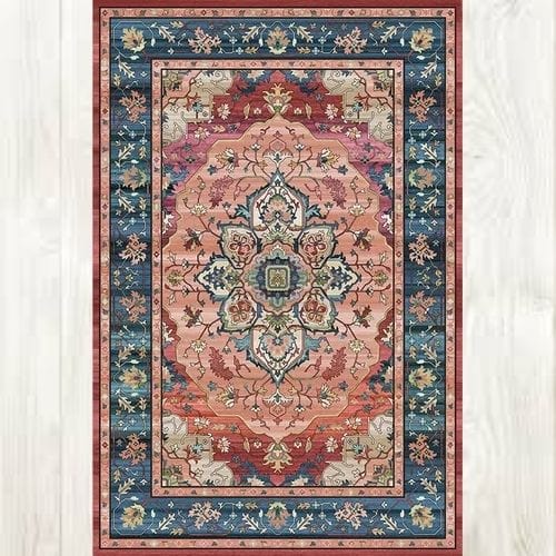 Tapis de Sol | Vintage Bohème Minimaliste Luxe Design - Tapinna® Rouge / Rectangulaire / 80x120cm