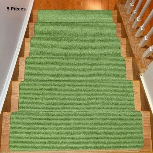 Tapis Escalier | Marche Auto-Adhésif Bande Roulement - Tapinna® Vert / 76x20cm (5 Pièces)