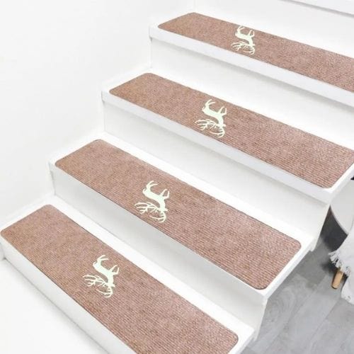 Tapis Escalier | Marche Auto-Adhésif Phosphorescent - Tapinna® Beige / 55x22x4.5cm (S)