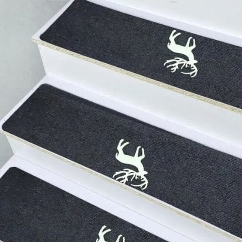 Tapis Escalier | Marche Auto-Adhésif Phosphorescent - Tapinna® Gris / 55x22x4.5cm (S)
