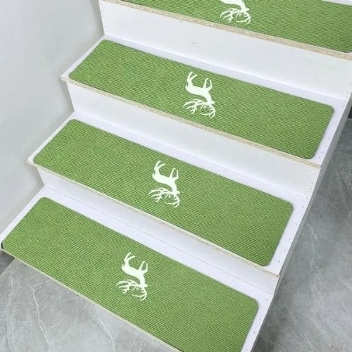 Tapis Escalier | Marche Auto-Adhésif Phosphorescent - Tapinna® Vert / 55x22x4.5cm (S)