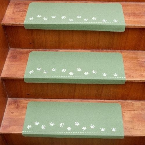 Tapis Escalier | Marche Kilim Auto-Adhésif Lumineux - Tapinna® Vert / 55x22x4.5cm (1 Pièce)