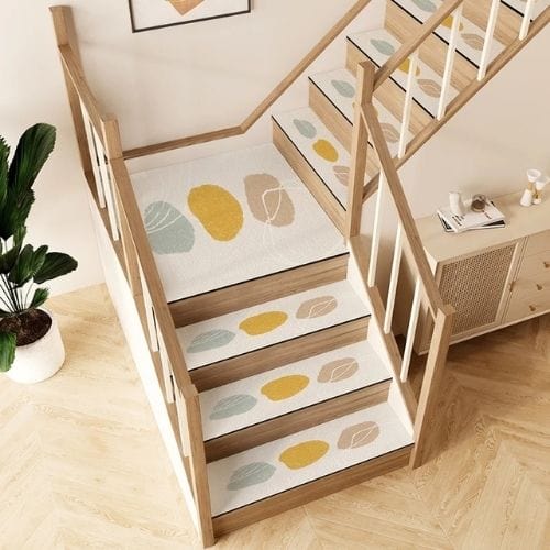 Tapis Escalier | Marche Minimaliste Longue Bande - Tapinna® Coloré / 26x80cm