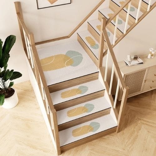 Tapis Escalier | Marche Minimaliste Longue Bande - Tapinna® Coloré / 26x80cm