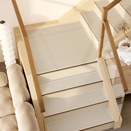 Tapis Escalier | Marche Moderne Minimaliste - Tapinna® Beige / 26x80cm