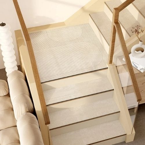 Tapis Escalier | Marche Moderne Minimaliste - Tapinna® Beige / 26x80cm