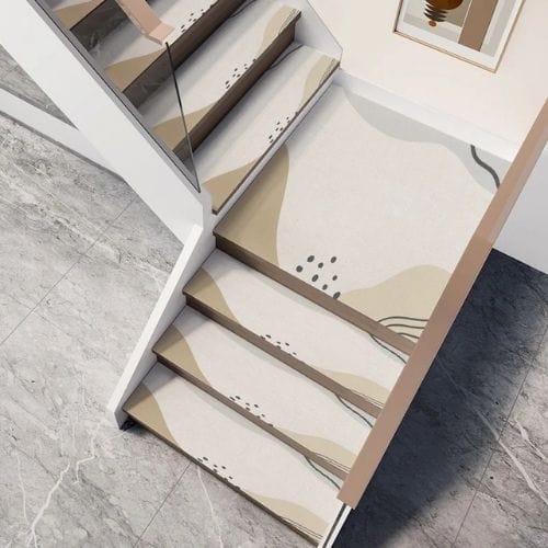Tapis Escalier | Marche Motif Minimaliste - Tapinna® Coloré / 26x80cm