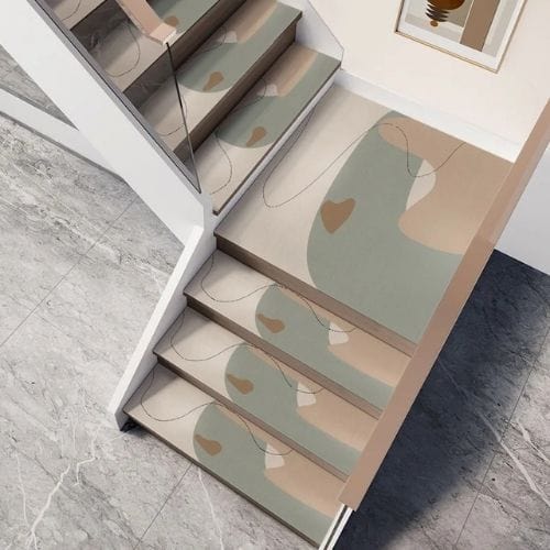 Tapis Escalier | Marche Motif Minimaliste - Tapinna® Coloré / 26x80cm