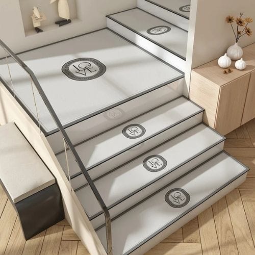Tapis Escalier | Marche Persan Auto-Adhésif - Tapinna® Gris / 26x65cm
