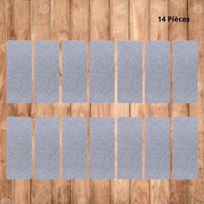 Tapis Escalier | Marche Uni Auto-Adhésif - Tapinna® Gris / 55x20x0.2cm (14 Pièces)