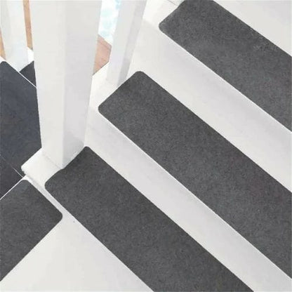 Tapis Escalier | Marche Uni Auto-Adhésif - Tapinna® Gris / 55x20x0.2cm (14 Pièces)