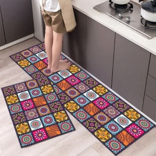 Tapis Salle à Manger | Persan Forte Élasticité Motif - Tapinna® Coloré / Rectangulaire / 40x60cm