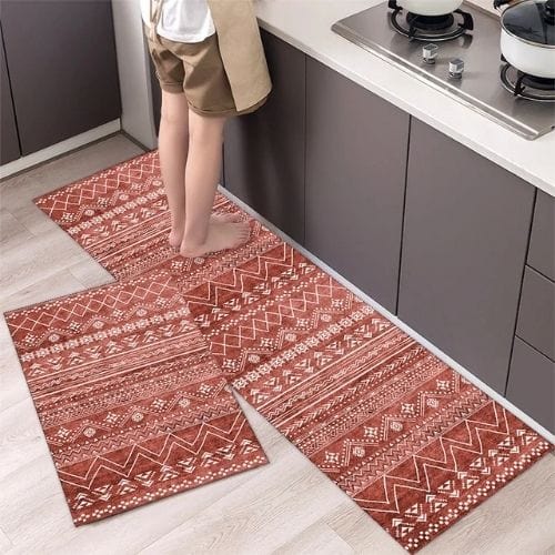 Tapis Salle à Manger | Persan Forte Élasticité Motif - Tapinna® Rouge / Rectangulaire / 40x60cm