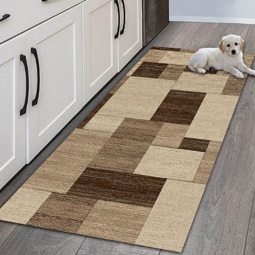 Tapis Salle à Manger | Poil Ras - Tapinna® Marron / Rectangulaire / 40x60cm
