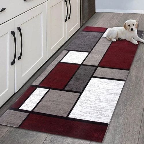 Tapis Salle à Manger | Poil Ras - Tapinna® Rouge / Rectangulaire / 40x60cm