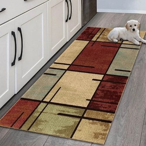 Tapis Salle à Manger | Poil Ras - Tapinna® Rouge / Rectangulaire / 40x60cm