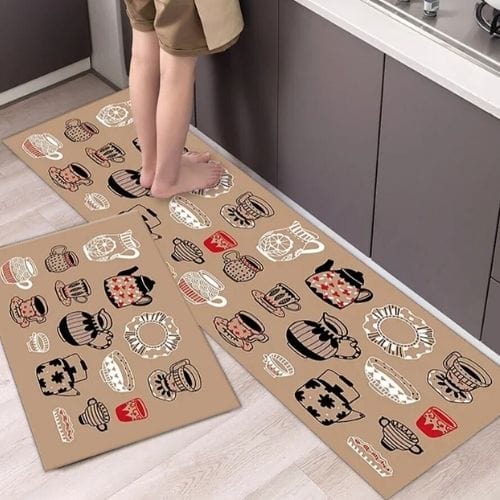 Tapis Salle à Manger | Scandinave Luxe Uni - Tapinna® Beige / Rectangulaire / 40x60cm (1 Pièce)