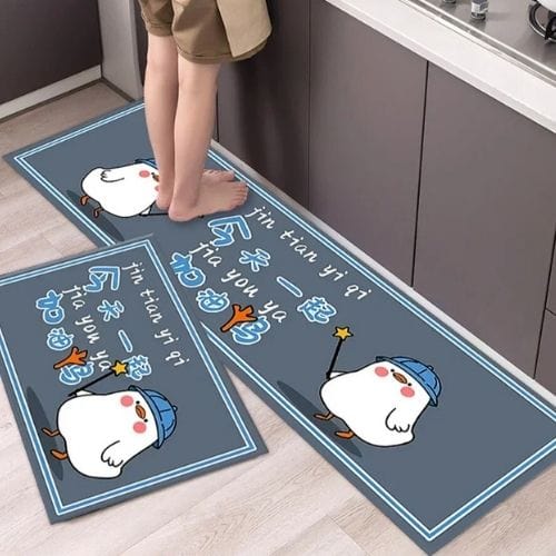 Tapis Salle à Manger | Scandinave Luxe Uni - Tapinna® Bleu / Rectangulaire / 40x60cm (1 Pièce)