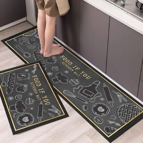 Tapis Salle à Manger | Scandinave Luxe Uni - Tapinna® Gris / Rectangulaire / 40x60cm (1 Pièce)