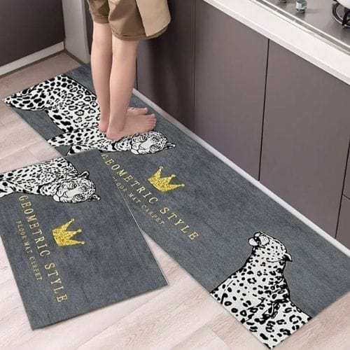 Tapis Salle à Manger | Scandinave Luxe Uni - Tapinna® Gris / Rectangulaire / 40x60cm (1 Pièce)