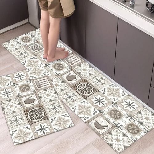 Tapis Salle à Manger | Scandinave Luxe Uni - Tapinna® Gris / Rectangulaire / 40x60cm (1 Pièce)