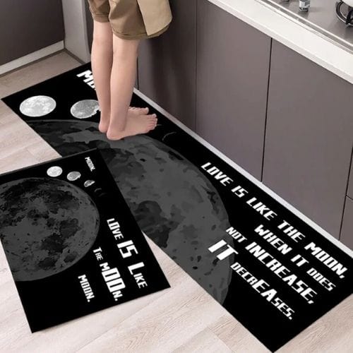 Tapis Salle à Manger | Scandinave Luxe Uni - Tapinna® Noir et Blanc / Rectangulaire / 40x60cm (1 Pièce)