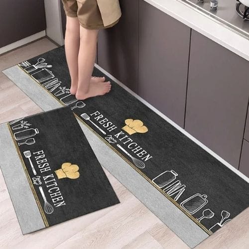 Tapis Salle à Manger | Scandinave Luxe Uni - Tapinna® Noir / Rectangulaire / 40x60cm (1 Pièce)