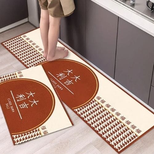 Tapis Salle à Manger | Scandinave Luxe Uni - Tapinna® Orange / Rectangulaire / 40x60cm (1 Pièce)