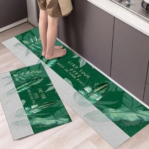 Tapis Salle à Manger | Scandinave Luxe Uni - Tapinna® Vert / Rectangulaire / 40x60cm (1 Pièce)