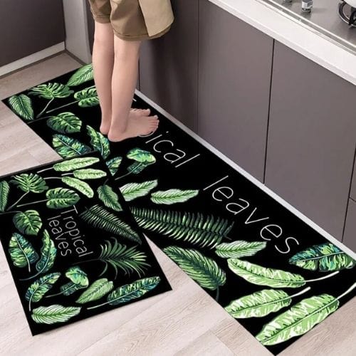 Tapis Salle à Manger | Scandinave Luxe Uni - Tapinna® Vert / Rectangulaire / 40x60cm (1 Pièce)