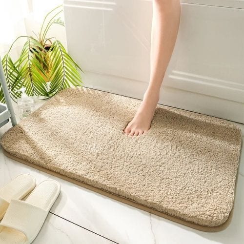 Tapis Salle de Bain | Moderne Poil Ras - Tapinna® Beige / Rectangulaire / 500x800mm