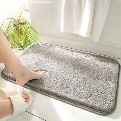 Tapis Salle de Bain | Moderne Poil Ras - Tapinna® Gris / Rectangulaire / 500x800mm