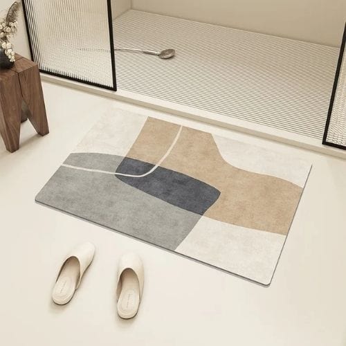 Tapis Salle de Bain | Moderne Rayure - Tapinna® Coloré / Rectangulaire / 45x75cm